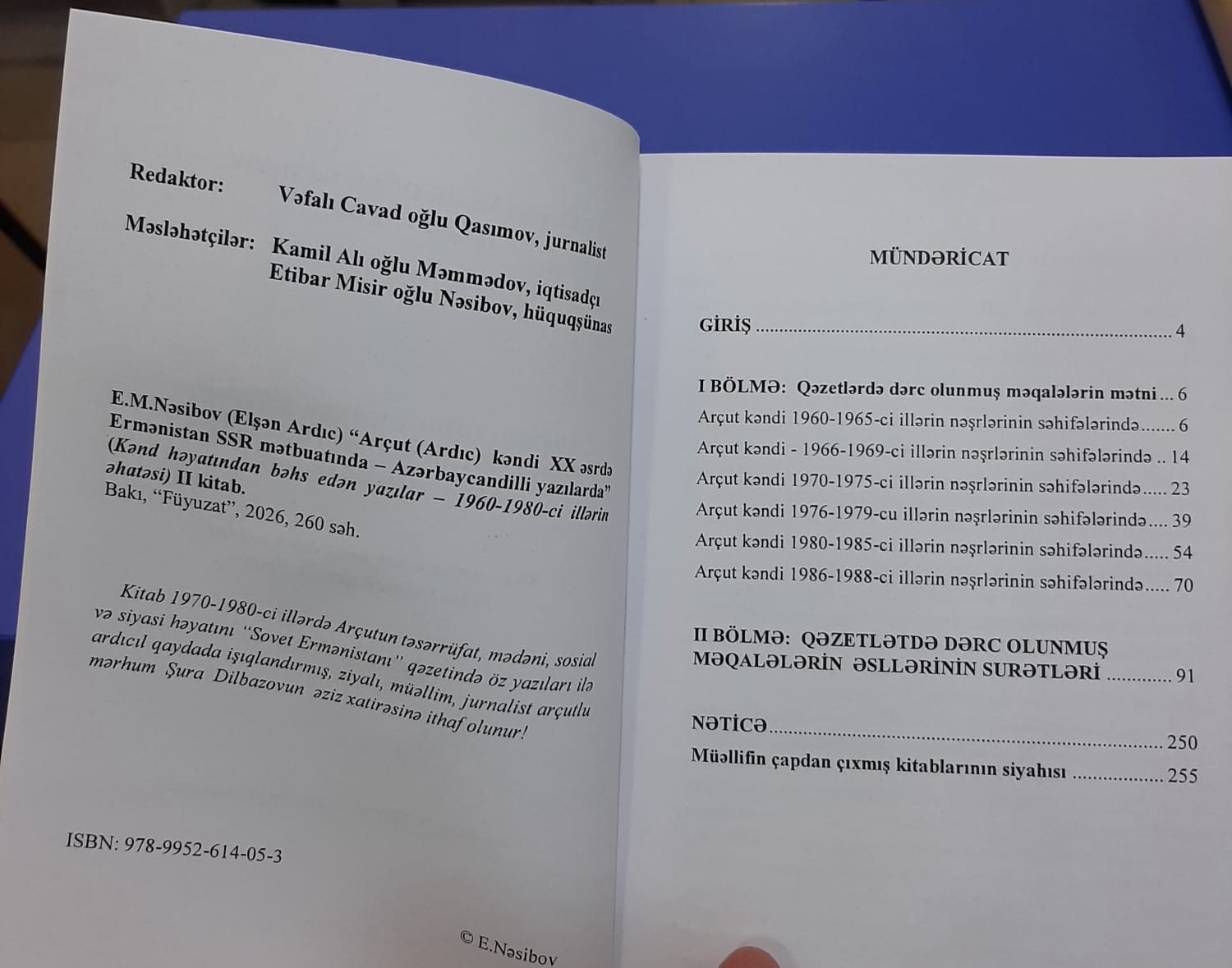 Elşən Nəsibovun yeni kitabı çapdan çıxdı (FOTO)